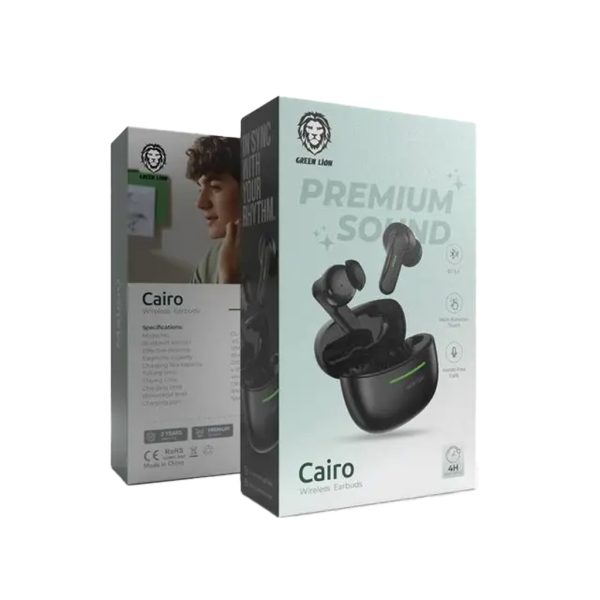 Green Lion Cairo Wireless Earbuds Black - Image 2