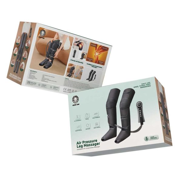 Green Lion Air Pressure Leg Massager - Black - Image 2