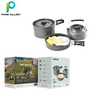 Green Lion 7 IN 1 Camping Cookware - Black