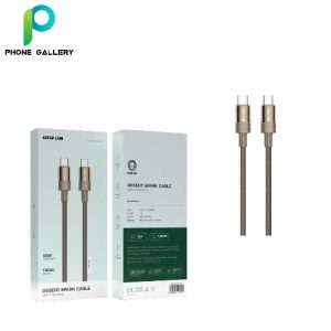 Green Lion Desert Spark Cable USB-C to USB-C 60W - Desert Titanium