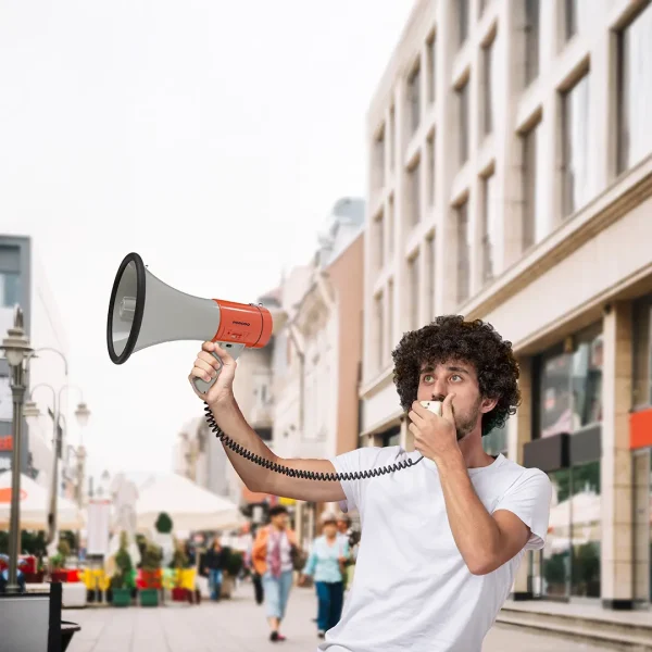 Porodo Portable Megaphone - Orange - Image 2
