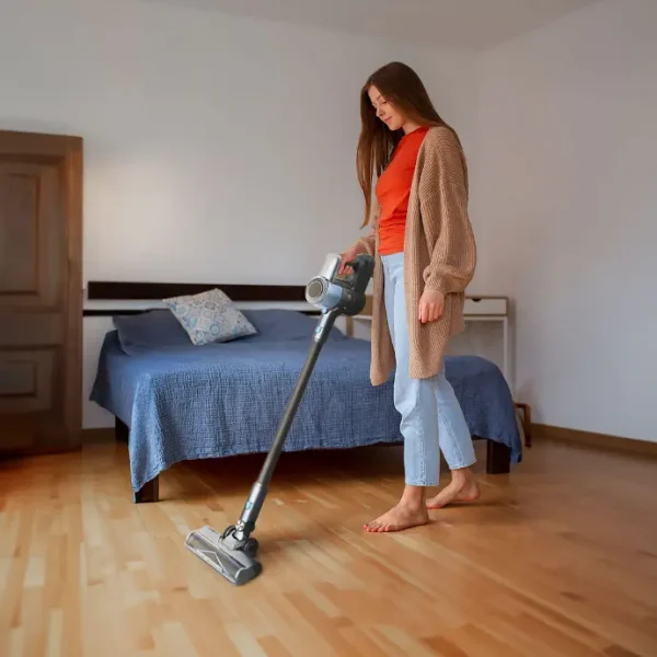 Powerology Cordless Stick Vacuum Cleaner with Detachable Battery - Dark Grey - Image 2