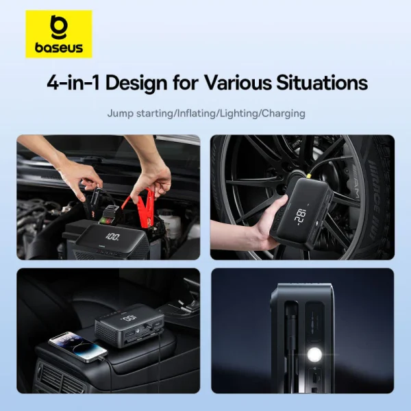 Baseus Super Energy Series 4-in-1 Car Jump Starter 600A - Image 2