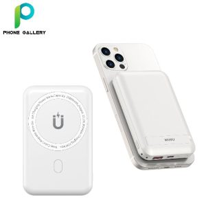 WiWu Snap Cube Magnetic Wireless Charger Power Bank 10000mAh White