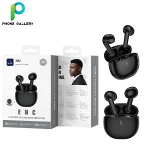 WiWu T31 ENC Wireless Earbuds Bluetooth Black
