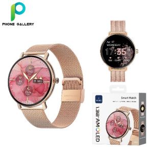 WiWu SW07 Smart Watch 1.32" AMOLED Display Gold