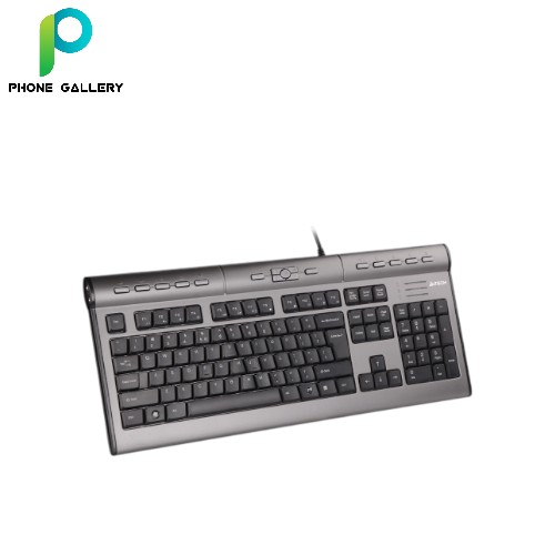 A4TECH KLS-7MUU Multimedia FN Keyboard Silver Grey