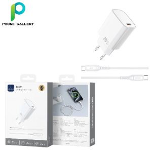 WiWu Wi-G007 C-C 20W Essen GaN Fast Charger+Cable Combo SET