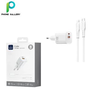WiWu Wi-G018 C-L 33W Cube GaN Fast Charger Combo A+C