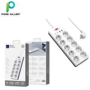 WiWu Wi-S008 Power Strip 20W GaN 14 in 1